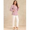 imageAllegra K Womens Notched Lapel Double Breasted Work Formal Blazer JacketPinksolid