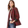 imageAllegra K Womens Notched Lapel Double Breasted Work Formal Blazer JacketRed Green