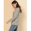 imageAllegra K Womens Notched Lapel Double Breasted Work Formal Blazer JacketWhite Green