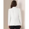imageAllegra K Womens Notched Lapel Double Breasted Work Formal Blazer JacketWhitesolid