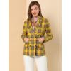 imageAllegra K Womens Notched Lapel Double Breasted Work Formal Blazer JacketYellow