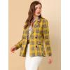imageAllegra K Womens Notched Lapel Double Breasted Work Formal Blazer JacketYellow