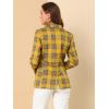 imageAllegra K Womens Notched Lapel Double Breasted Work Formal Blazer JacketYellow