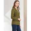 imageAllegra K Womens Notched Lapel Double Breasted Work Formal Blazer JacketYellow Green