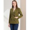 imageAllegra K Womens Notched Lapel Double Breasted Work Formal Blazer JacketYellow Green
