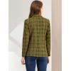 imageAllegra K Womens Notched Lapel Double Breasted Work Formal Blazer JacketYellow Green