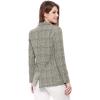 imageAllegra K Womens Notched Lapel One Button Boyfriend Blazer Suit Plaid Blazer JacketBlack