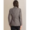 imageAllegra K Womens Notched Lapel One Button Boyfriend Blazer Suit Plaid Blazer JacketBlack Brown