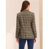 imageAllegra K Womens Notched Lapel One Button Boyfriend Blazer Suit Plaid Blazer JacketBlue Brown