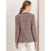 imageAllegra K Womens Notched Lapel One Button Boyfriend Blazer Suit Plaid Blazer JacketBurgundy