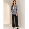imageAllegra K Womens Notched Lapel One Button Boyfriend Blazer Suit Plaid Blazer JacketGrey