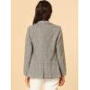 imageAllegra K Womens Notched Lapel One Button Boyfriend Blazer Suit Plaid Blazer JacketLight Coffee