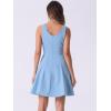 imageAllegra K Womens Party Sexy Dress Sleeveless Sweetheart Neck Cocktail Fit and Flare A Line Swing Tank Mini DressesBlue