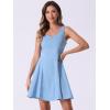 imageAllegra K Womens Party Sexy Dress Sleeveless Sweetheart Neck Cocktail Fit and Flare A Line Swing Tank Mini DressesBlue