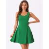 imageAllegra K Womens Party Sexy Dress Sleeveless Sweetheart Neck Cocktail Fit and Flare A Line Swing Tank Mini DressesGreen