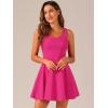 imageAllegra K Womens Party Sexy Dress Sleeveless Sweetheart Neck Cocktail Fit and Flare A Line Swing Tank Mini DressesHot Pink