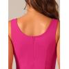 imageAllegra K Womens Party Sexy Dress Sleeveless Sweetheart Neck Cocktail Fit and Flare A Line Swing Tank Mini DressesHot Pink