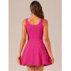 imageAllegra K Womens Party Sexy Dress Sleeveless Sweetheart Neck Cocktail Fit and Flare A Line Swing Tank Mini DressesHot Pink
