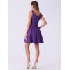 imageAllegra K Womens Party Sexy Dress Sleeveless Sweetheart Neck Cocktail Fit and Flare A Line Swing Tank Mini DressesPurple