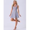imageAllegra K Womens Party Sexy Dress Sleeveless Sweetheart Neck Cocktail Fit and Flare A Line Swing Tank Mini DressesPurple Grey