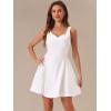 imageAllegra K Womens Party Sexy Dress Sleeveless Sweetheart Neck Cocktail Fit and Flare A Line Swing Tank Mini DressesWhite
