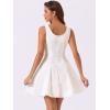 imageAllegra K Womens Party Sexy Dress Sleeveless Sweetheart Neck Cocktail Fit and Flare A Line Swing Tank Mini DressesWhite