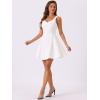 imageAllegra K Womens Party Sexy Dress Sleeveless Sweetheart Neck Cocktail Fit and Flare A Line Swing Tank Mini DressesWhite