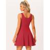 imageAllegra K Womens Party Sexy Dress Sleeveless Sweetheart Neck Cocktail Fit and Flare A Line Swing Tank Mini DressesWine Red