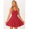 imageAllegra K Womens Party Sexy Dress Sleeveless Sweetheart Neck Cocktail Fit and Flare A Line Swing Tank Mini DressesWine Red