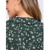 imageAllegra K Womens Peter Pan Collar Tie Neck Short Sleeves ALine Elegant Belted Vintage Floral DressGreen