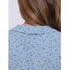 imageAllegra K Womens Peter Pan Collar Tie Neck Short Sleeves ALine Elegant Belted Vintage Floral DressSky Blue