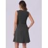imageAllegra K Womens Plaid Dress Sleeveless Fit and Flare Houndstooth Work DressesBlack Grey