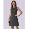 imageAllegra K Womens Plaid Dress Sleeveless Fit and Flare Houndstooth Work DressesBlack Grey