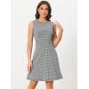 imageAllegra K Womens Plaid Dress Sleeveless Fit and Flare Houndstooth Work DressesBlack Houndstooth