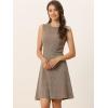 imageAllegra K Womens Plaid Dress Sleeveless Fit and Flare Houndstooth Work DressesBrown Apricot