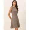 imageAllegra K Womens Plaid Dress Sleeveless Fit and Flare Houndstooth Work DressesBrown Apricot