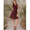 imageAllegra K Womens Plaid Dress Sleeveless Fit and Flare Houndstooth Work DressesBurgundyb