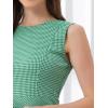 imageAllegra K Womens Plaid Dress Sleeveless Fit and Flare Houndstooth Work DressesGreen