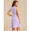 imageAllegra K Womens Plaid Dress Sleeveless Fit and Flare Houndstooth Work DressesLight Purple