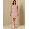 imageAllegra K Womens Plaid Dress Sleeveless Fit and Flare Houndstooth Work DressesPink Houndstooth
