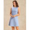 imageAllegra K Womens Plaid Dress Sleeveless Fit and Flare Houndstooth Work DressesSky Blue
