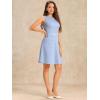 imageAllegra K Womens Plaid Dress Sleeveless Fit and Flare Houndstooth Work DressesSky Blue