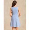 imageAllegra K Womens Plaid Dress Sleeveless Fit and Flare Houndstooth Work DressesSky Blue