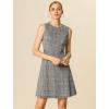 imageAllegra K Womens Plaid Dress Sleeveless Fit and Flare Houndstooth Work DressesWhite Black