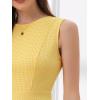 imageAllegra K Womens Plaid Dress Sleeveless Fit and Flare Houndstooth Work DressesYellow