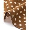 imageAllegra K Womens Polka Dots Tie Neck Blouse Summer Ruffled Cap Sleeve Office TopBrown