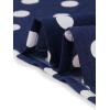 imageAllegra K Womens Polka Dots Tie Neck Blouse Summer Ruffled Cap Sleeve Office TopDark Blue