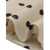imageAllegra K Womens Polka Dots Tie Neck Blouse Summer Ruffled Cap Sleeve Office TopLight Khaki