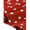 imageAllegra K Womens Polka Dots Tie Neck Blouse Summer Ruffled Cap Sleeve Office TopRed