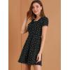 imageAllegra K Womens Printed Dress Summer 2025 Casual Square Neck Short Sleeve Fit and Flare DressesBlackheart